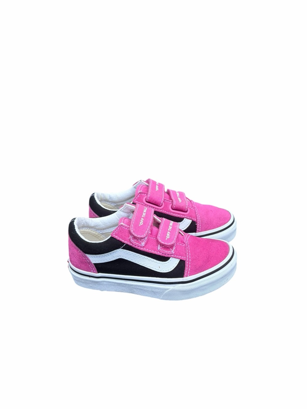 Vans Old Skool V Pink Black Toddler Sneakers - Size 11.